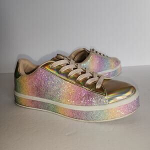 UUBARIS‎ Fashion Sneaker Womens 7.5 Neon Pastel Glitter Wedding Spring Summer